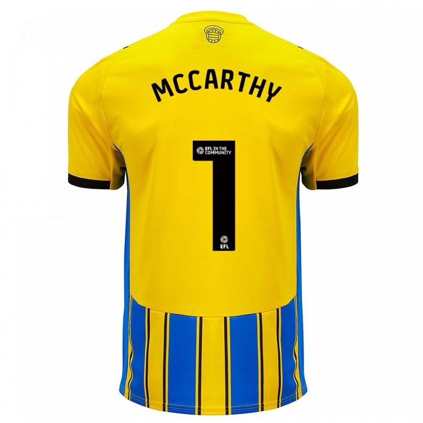 Danxen Mujer Camiseta Alex Mccarthy #1 Azul Amarillo 2ª Equipación 2025/26 La Camisa México