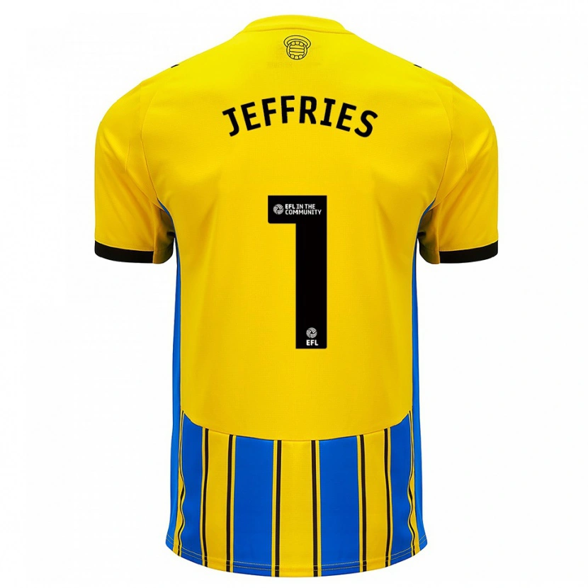 Danxen Mujer Camiseta Josh Jeffries #1 Azul Amarillo 2ª Equipación 2025/26 La Camisa México
