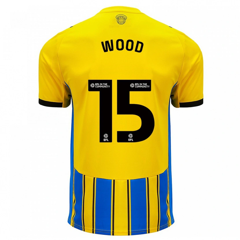 Danxen Mujer Camiseta Nathan Wood #15 Azul Amarillo 2ª Equipación 2025/26 La Camisa México