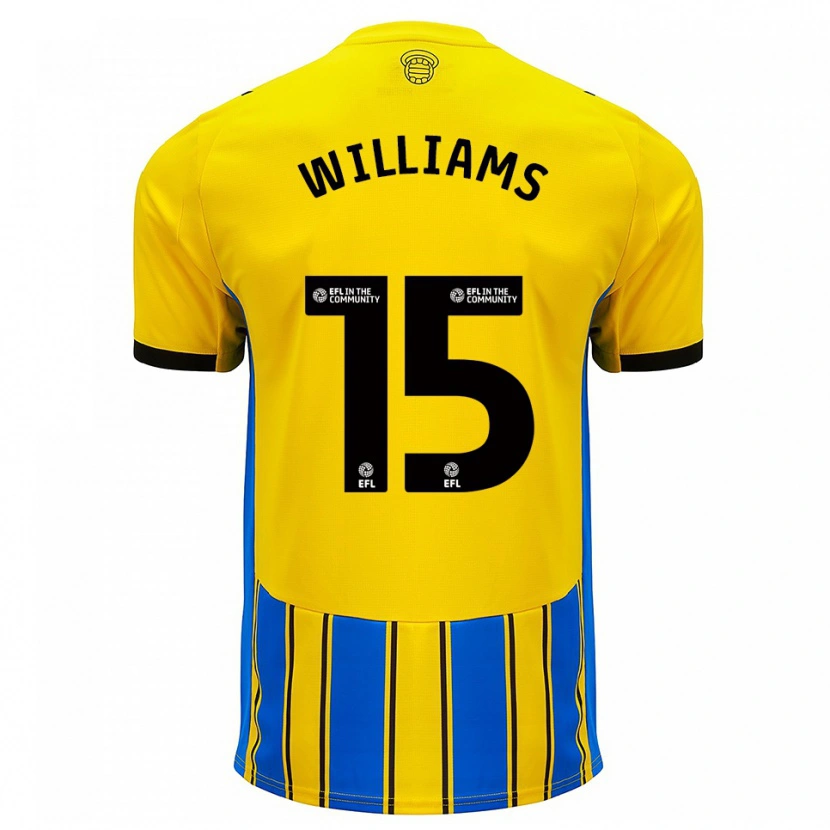 Danxen Mujer Camiseta Barnaby Williams #15 Azul Amarillo 2ª Equipación 2025/26 La Camisa México