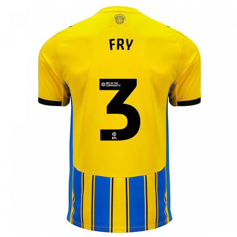 Danxen Mujer Camiseta Max Fry #3 Azul Amarillo 2ª Equipación 2025/26 La Camisa México