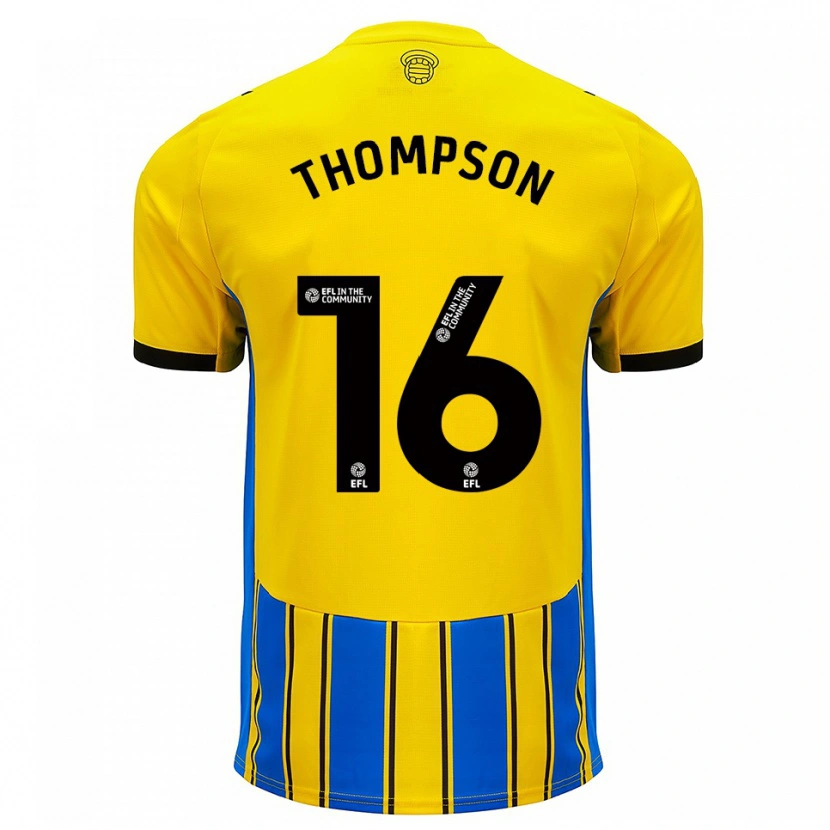Danxen Mujer Camiseta Emma Thompson #16 Azul Amarillo 2ª Equipación 2025/26 La Camisa México