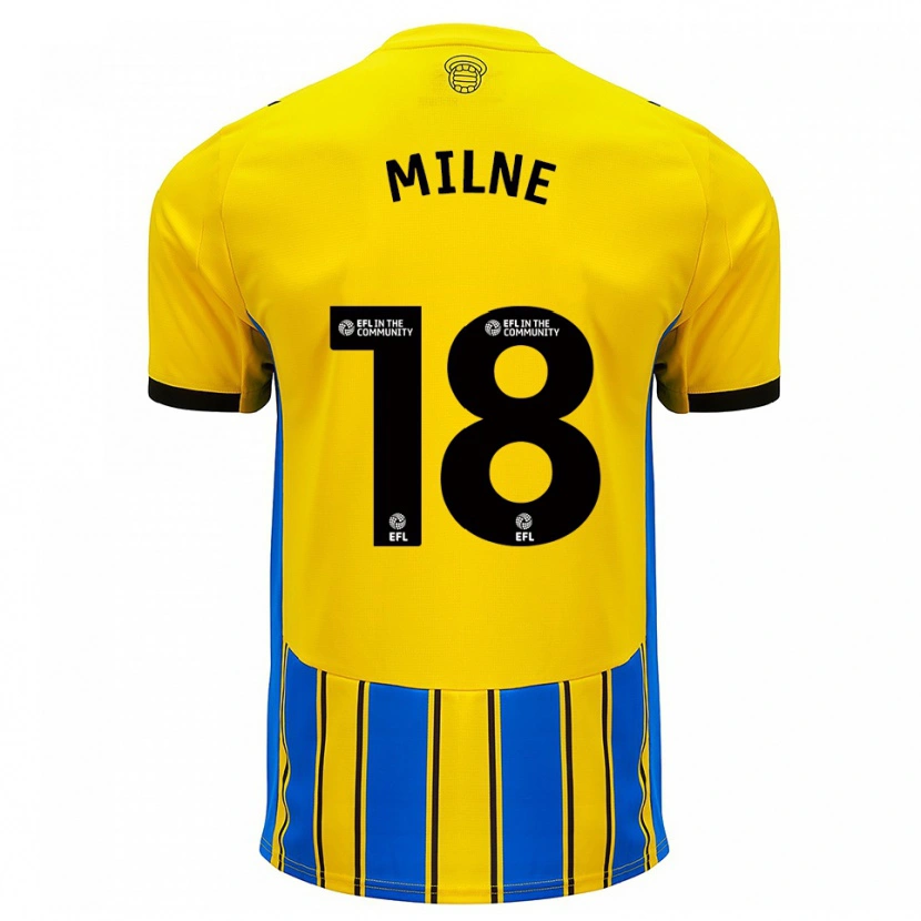 Danxen Mujer Camiseta Isabel Milne #18 Azul Amarillo 2ª Equipación 2025/26 La Camisa México