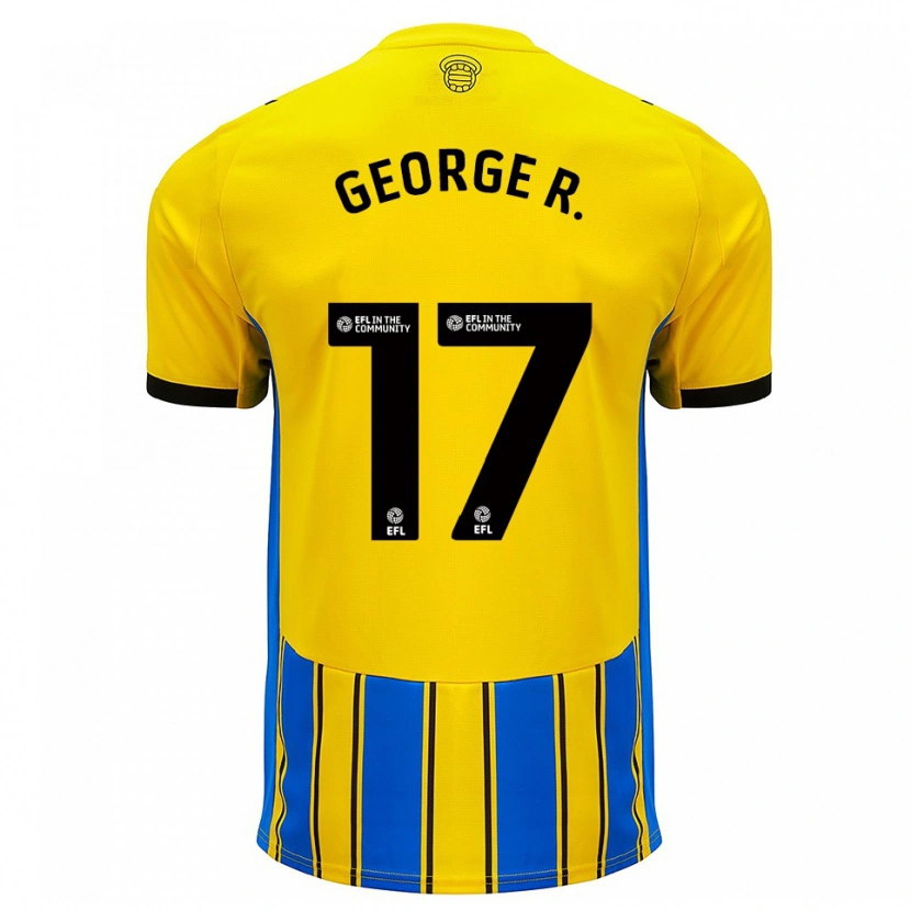 Danxen Mujer Camiseta George Robinson #17 Azul Amarillo 2ª Equipación 2025/26 La Camisa México