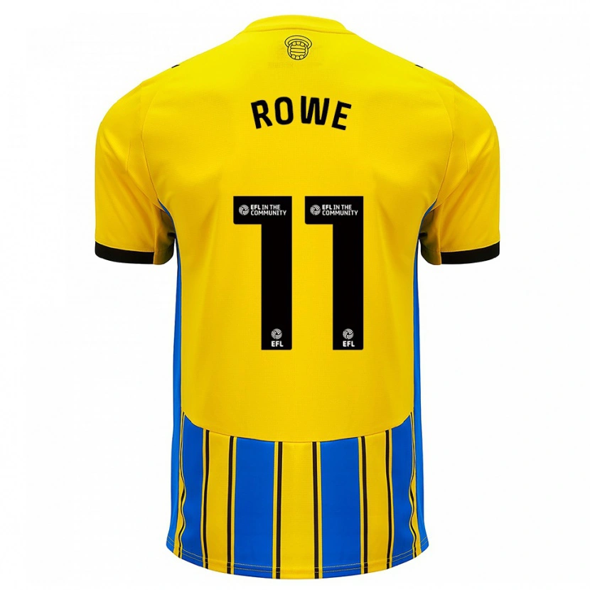 Danxen Mujer Camiseta Rachel Rowe #11 Azul Amarillo 2ª Equipación 2025/26 La Camisa México