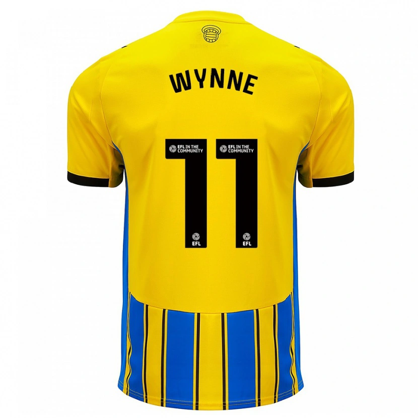 Danxen Mujer Camiseta Megan Wynne #11 Azul Amarillo 2ª Equipación 2025/26 La Camisa México