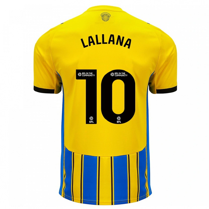 Danxen Mujer Camiseta Adam Lallana #10 Azul Amarillo 2ª Equipación 2025/26 La Camisa México