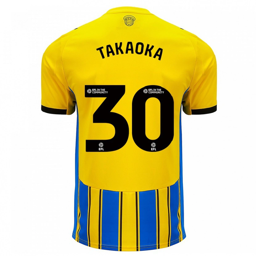 Danxen Mujer Camiseta Rento Takaoka #30 Azul Amarillo 2ª Equipación 2025/26 La Camisa México