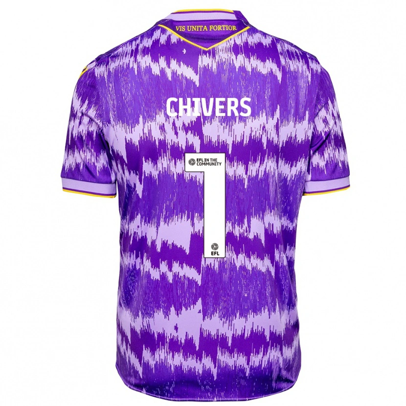 Danxen Mujer Camiseta Ben Chivers #1 Púrpura Amarillo 2ª Equipación 2025/26 La Camisa México