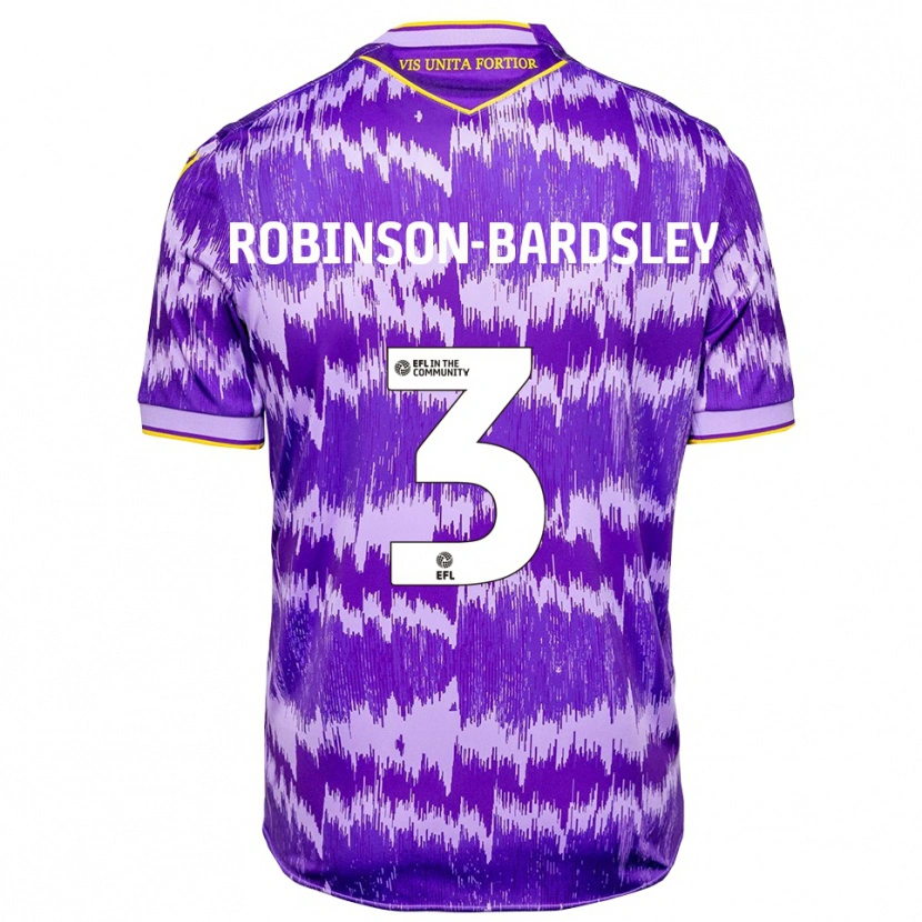 Danxen Mujer Camiseta Rocco Robinson-Bardsley #3 Púrpura Amarillo 2ª Equipación 2025/26 La Camisa México