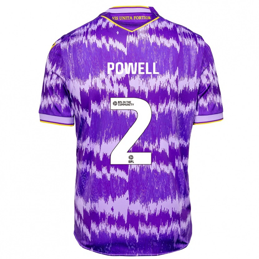 Danxen Mujer Camiseta Owen Powell #2 Púrpura Amarillo 2ª Equipación 2025/26 La Camisa México