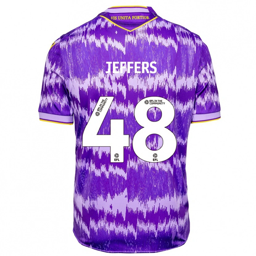 Danxen Mujer Camiseta Keke Jeffers #48 Púrpura Amarillo 2ª Equipación 2025/26 La Camisa México