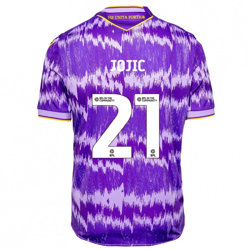 Danxen Mujer Camiseta Nikola Jojic #21 Púrpura Amarillo 2ª Equipación 2025/26 La Camisa México