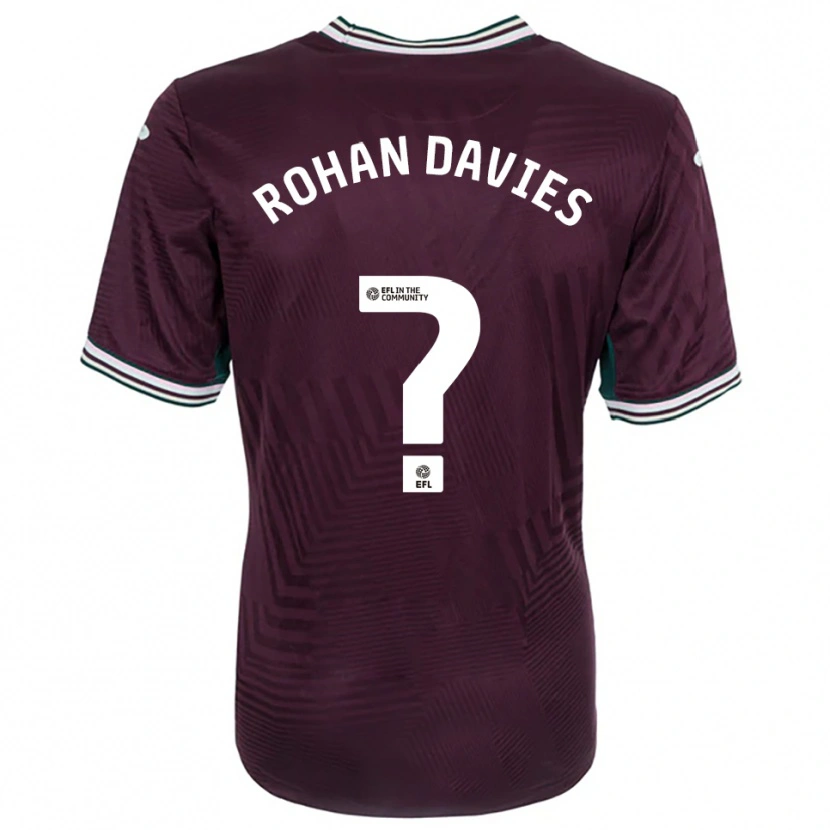 Danxen Mujer Camiseta Rohan Davies #0 Rojo Óxido Blanco 2ª Equipación 2025/26 La Camisa México