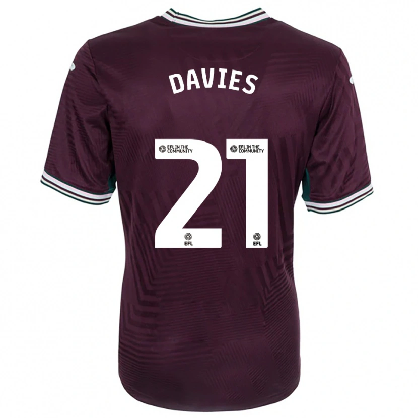 Danxen Mujer Camiseta Laura Davies #21 Rojo Óxido Blanco 2ª Equipación 2025/26 La Camisa México