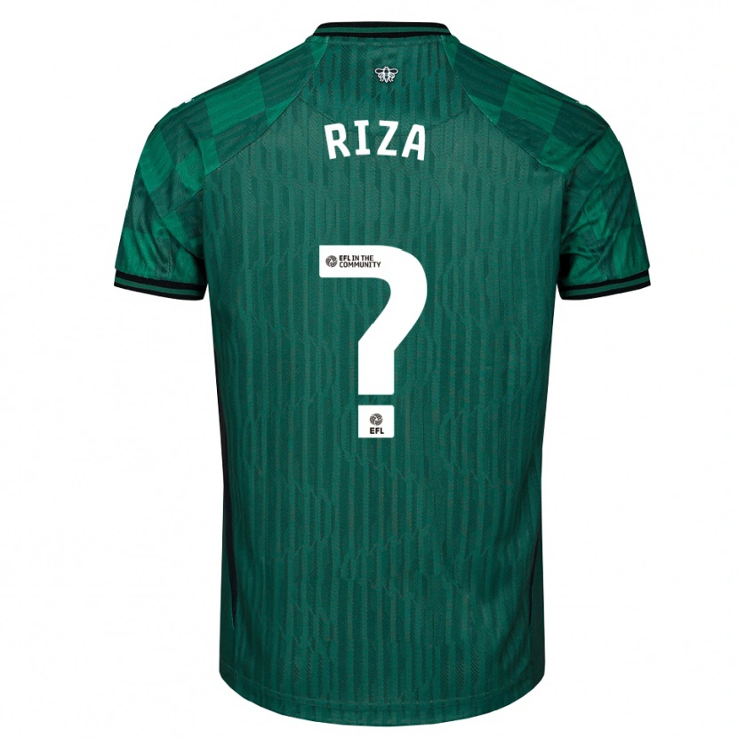 Danxen Mujer Camiseta Josh Riza #0 Verde Negro 2ª Equipación 2025/26 La Camisa México