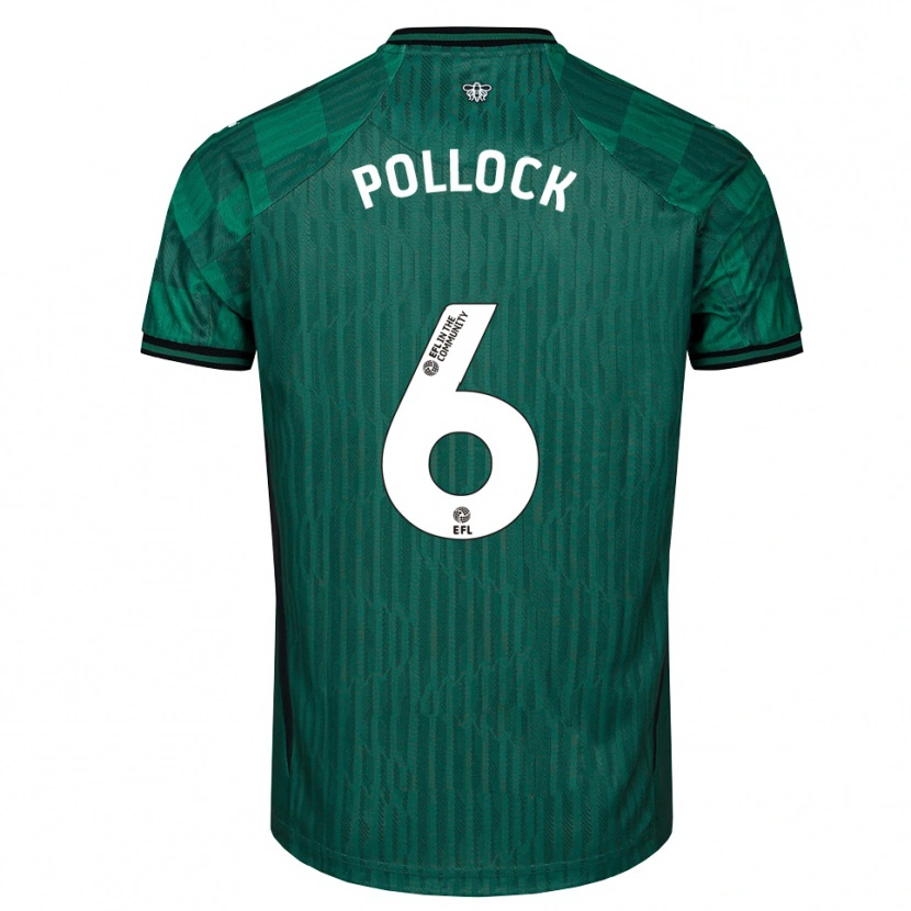 Danxen Mujer Camiseta Mattie Pollock #6 Verde Negro 2ª Equipación 2025/26 La Camisa México