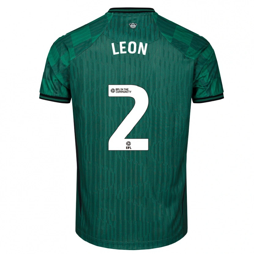 Danxen Mujer Camiseta Lucía León #2 Verde Negro 2ª Equipación 2025/26 La Camisa México