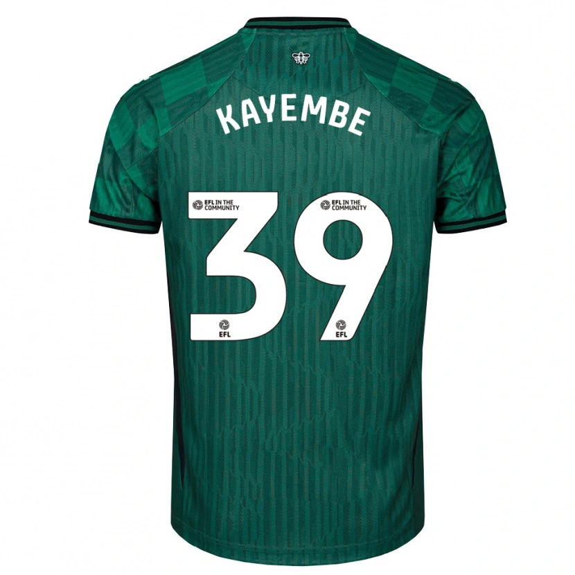 Danxen Mujer Camiseta Edo Kayembe #39 Verde Negro 2ª Equipación 2025/26 La Camisa México