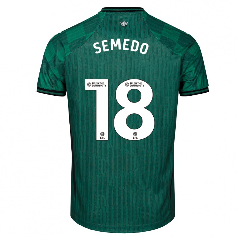 Danxen Mujer Camiseta Vivaldo Semedo #18 Verde Negro 2ª Equipación 2025/26 La Camisa México