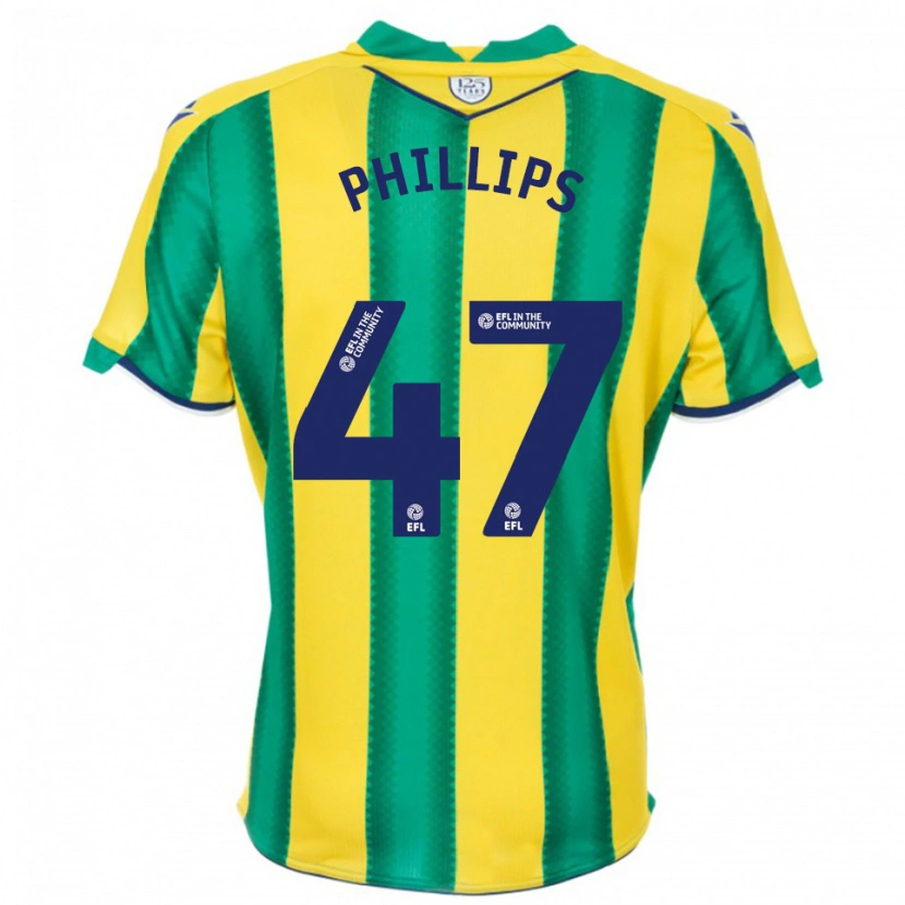 Danxen Mujer Camiseta Nat Phillips #47 Amarillo Verde 2ª Equipación 2025/26 La Camisa México