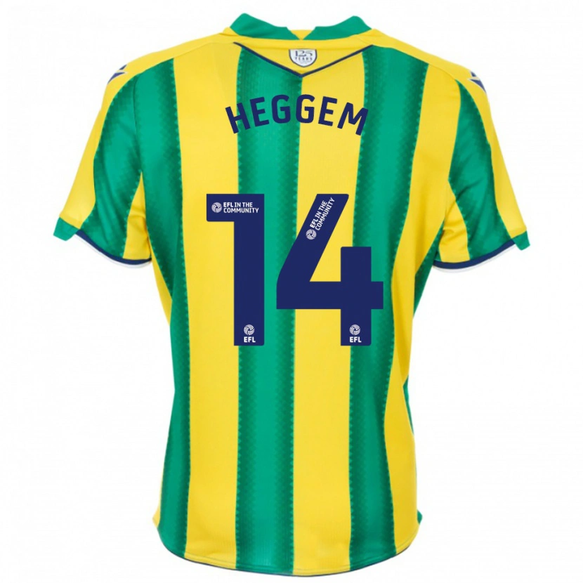 Danxen Mujer Camiseta Torbjørn Heggem #14 Amarillo Verde 2ª Equipación 2025/26 La Camisa México