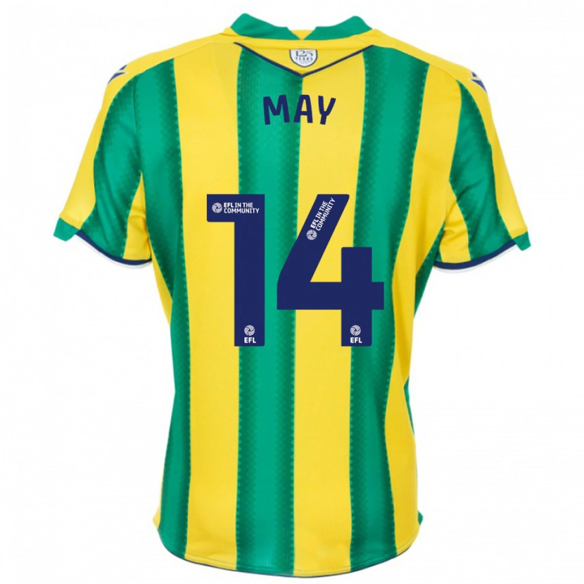 Danxen Mujer Camiseta Ellie May #14 Amarillo Verde 2ª Equipación 2025/26 La Camisa México