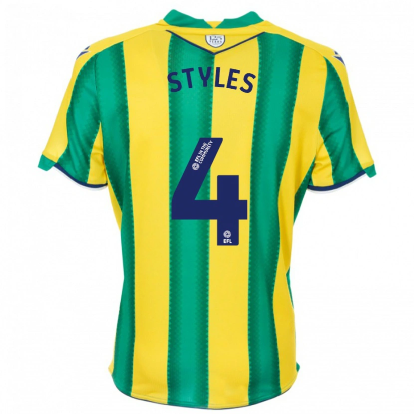 Danxen Mujer Camiseta Callum Styles #4 Amarillo Verde 2ª Equipación 2025/26 La Camisa México