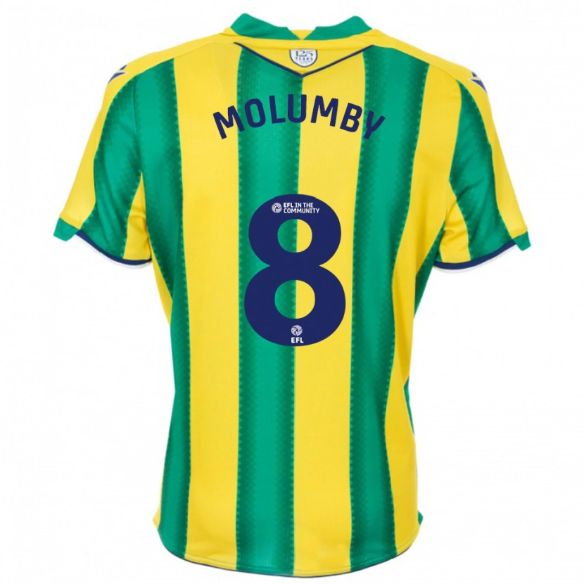 Danxen Mujer Camiseta Jayson Molumby #8 Amarillo Verde 2ª Equipación 2025/26 La Camisa México