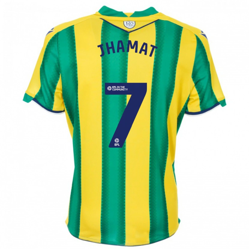Danxen Mujer Camiseta Simran Jhamat #7 Amarillo Verde 2ª Equipación 2025/26 La Camisa México