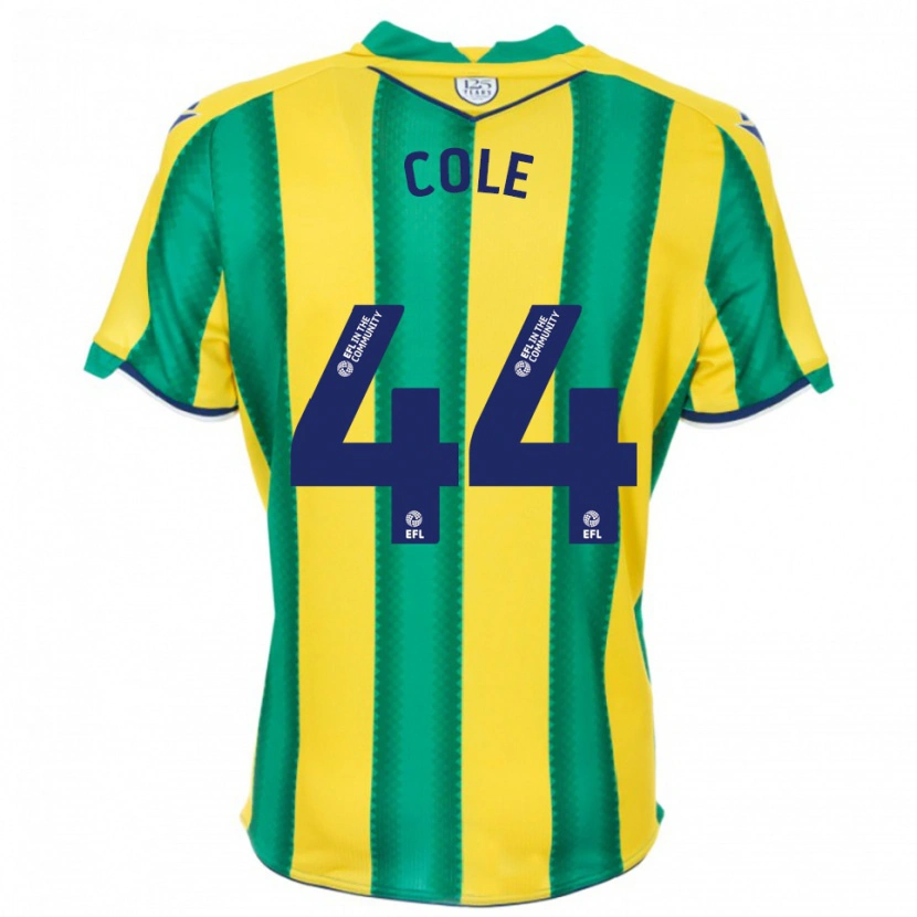 Danxen Mujer Camiseta Devante Cole #44 Amarillo Verde 2ª Equipación 2025/26 La Camisa México