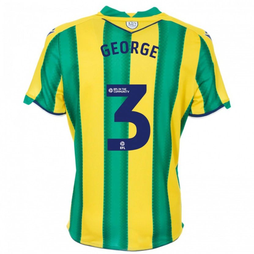 Danxen Mujer Camiseta Hannah George #3 Amarillo Verde 2ª Equipación 2025/26 La Camisa México