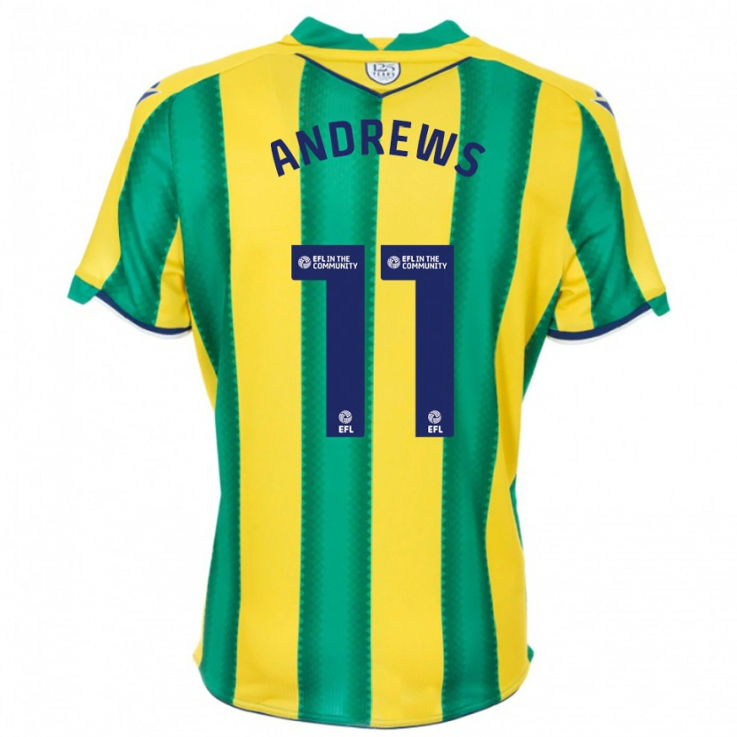 Danxen Mujer Camiseta Marli Rhodes-Andrews #11 Amarillo Verde 2ª Equipación 2025/26 La Camisa México