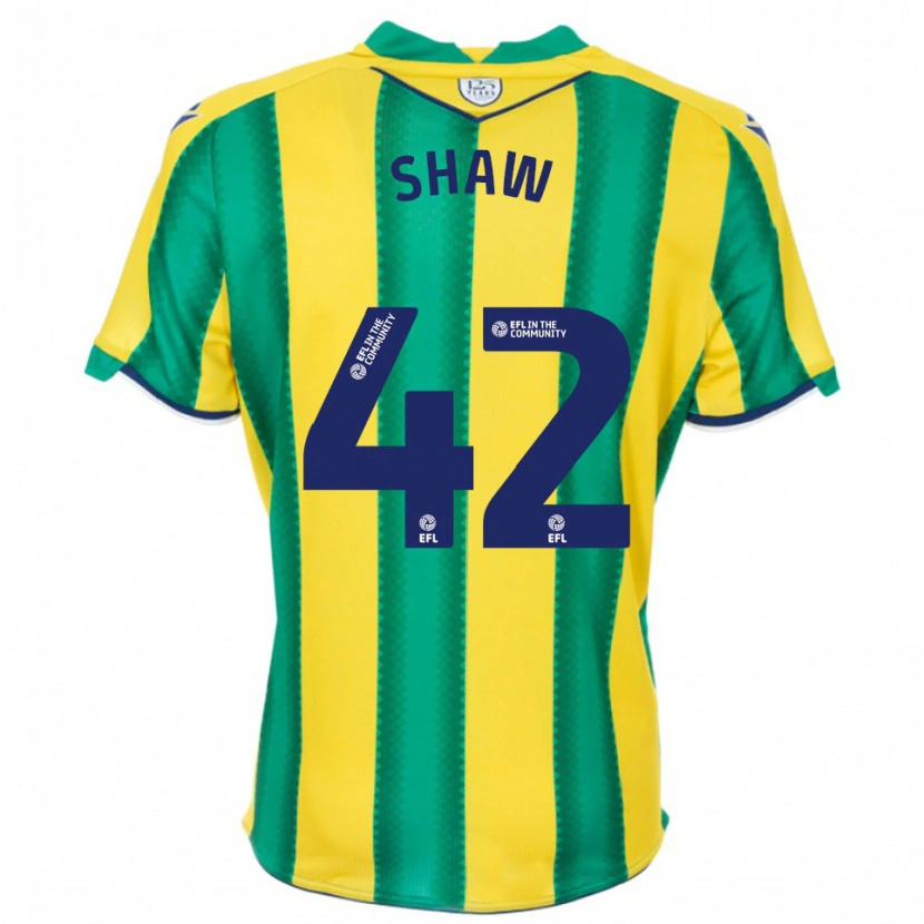 Danxen Mujer Camiseta Josh Shaw #42 Amarillo Verde 2ª Equipación 2025/26 La Camisa México