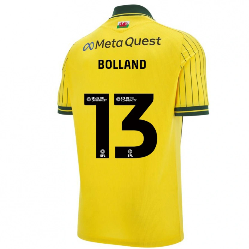 Danxen Mujer Camiseta Charlotte Bolland #13 Amarillo Verde 2ª Equipación 2025/26 La Camisa México