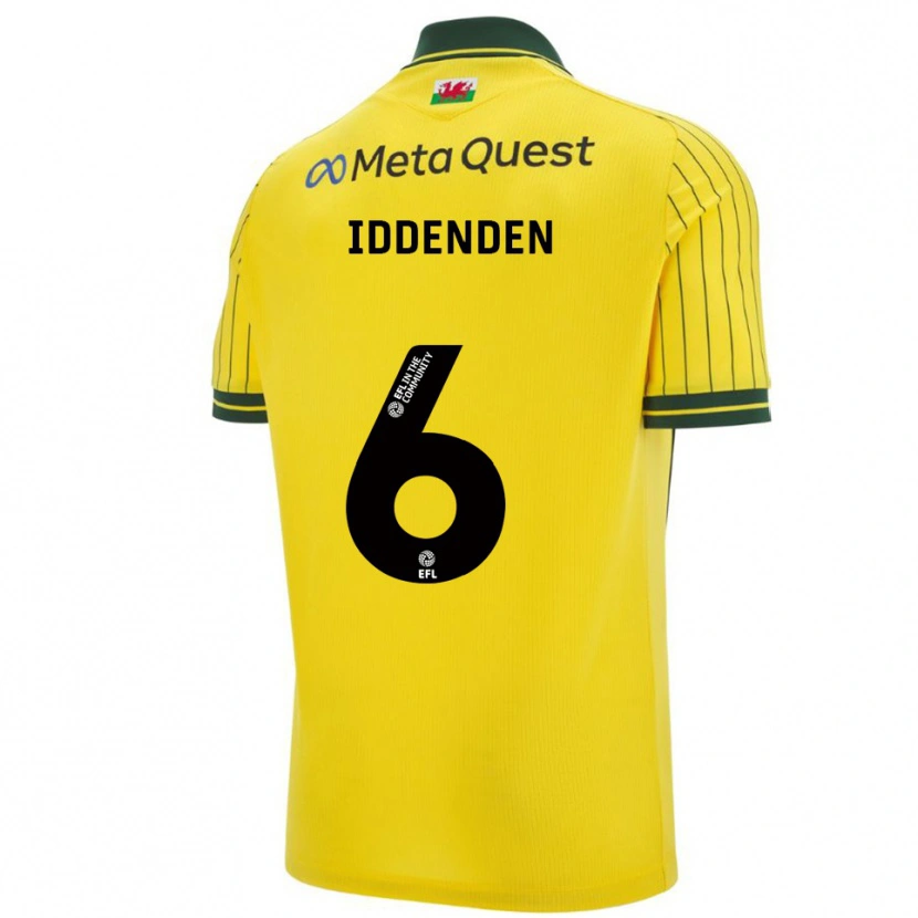 Danxen Mujer Camiseta Abbie Iddenden #6 Amarillo Verde 2ª Equipación 2025/26 La Camisa México