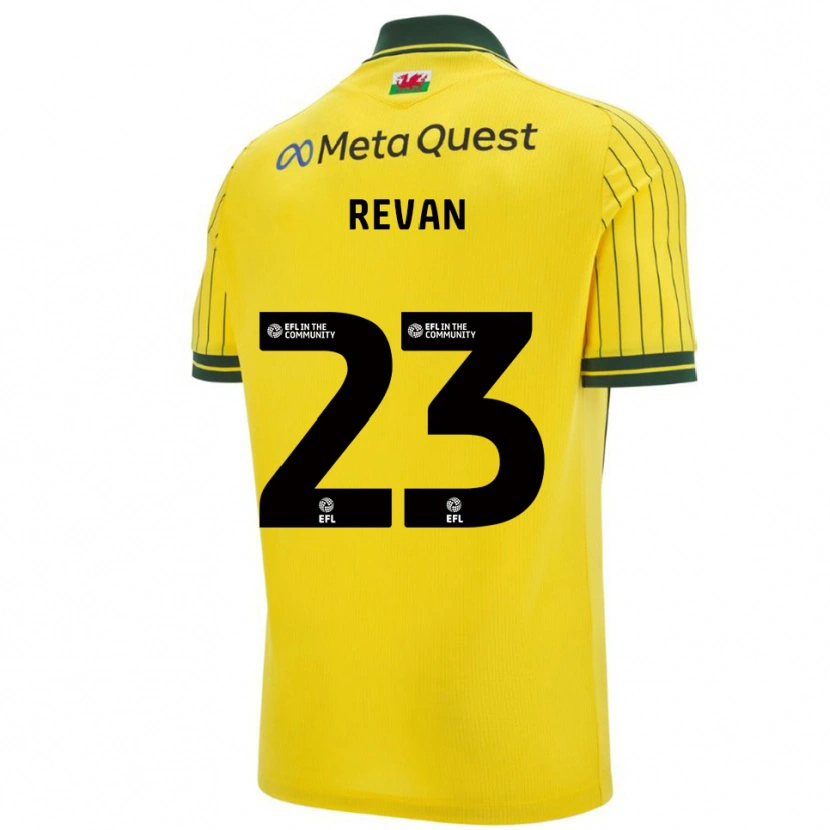 Danxen Mujer Camiseta Sebastian Revan #23 Amarillo Verde 2ª Equipación 2025/26 La Camisa México