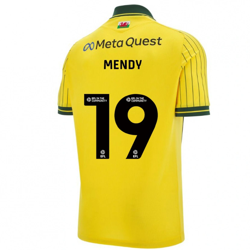 Danxen Mujer Camiseta Jacob Mendy #19 Amarillo Verde 2ª Equipación 2025/26 La Camisa México