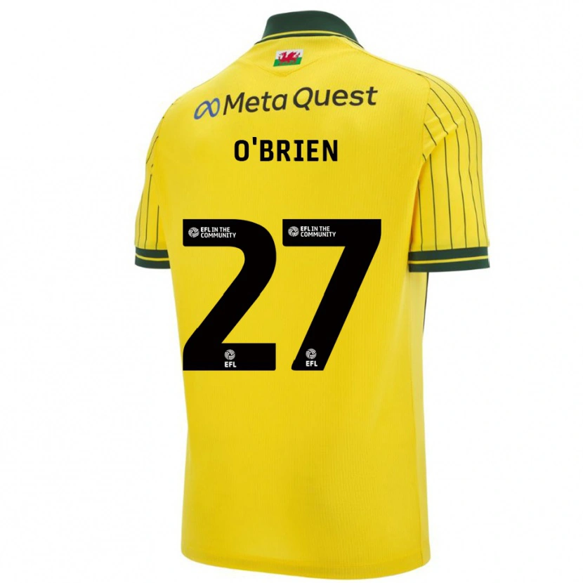 Danxen Mujer Camiseta Lewis O'brien #27 Amarillo Verde 2ª Equipación 2025/26 La Camisa México