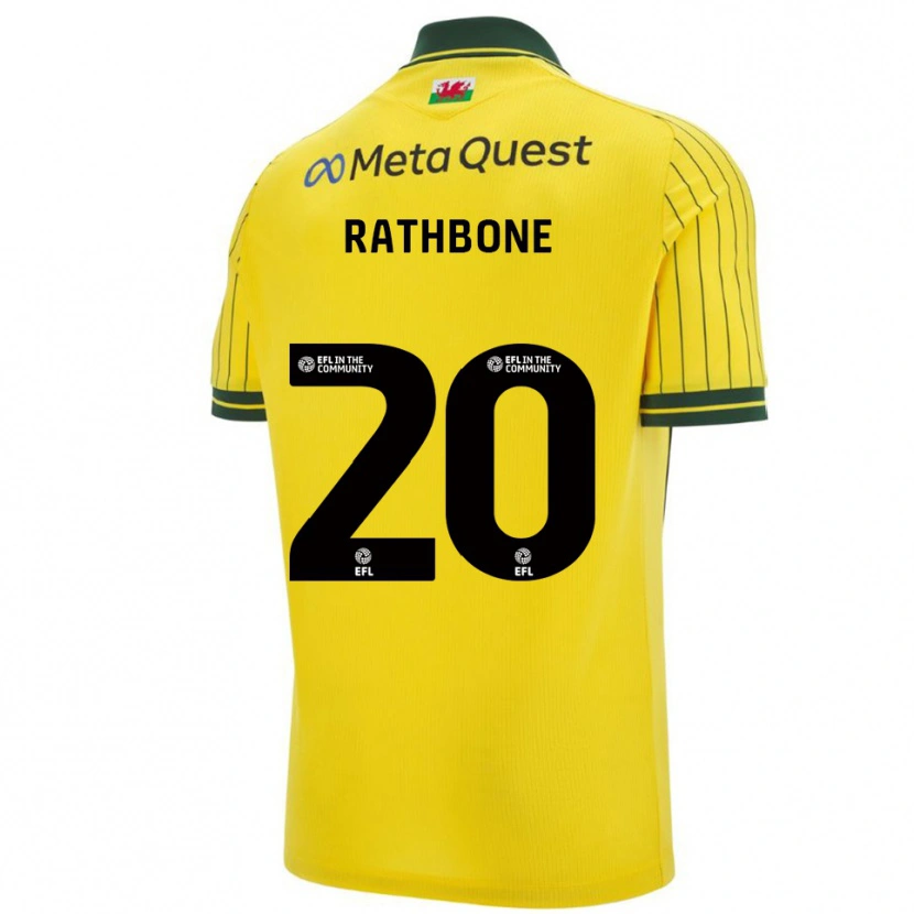 Danxen Mujer Camiseta Ollie Rathbone #20 Amarillo Verde 2ª Equipación 2025/26 La Camisa México