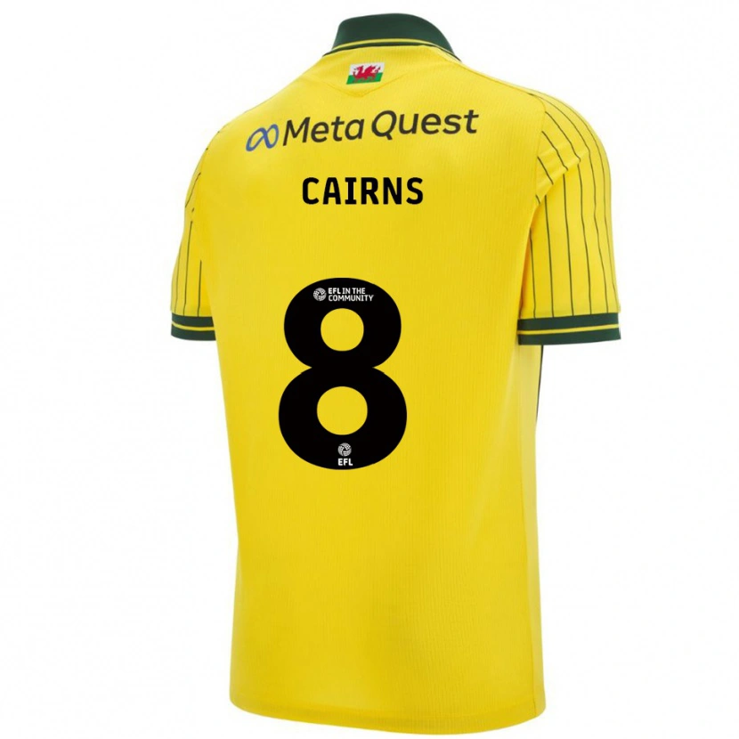 Danxen Mujer Camiseta Brooke Cairns #8 Amarillo Verde 2ª Equipación 2025/26 La Camisa México