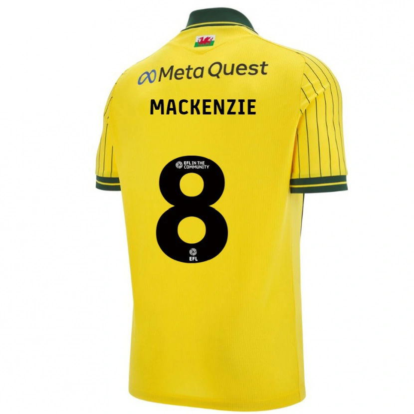Danxen Mujer Camiseta Libby Mackenzie #8 Amarillo Verde 2ª Equipación 2025/26 La Camisa México