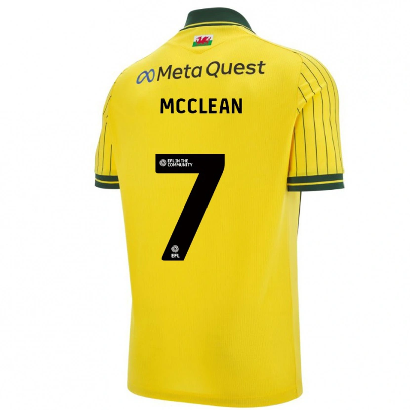Danxen Mujer Camiseta James Mcclean #7 Amarillo Verde 2ª Equipación 2025/26 La Camisa México