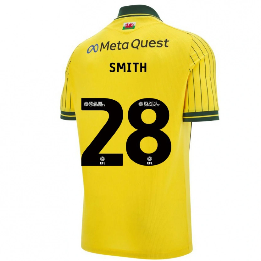 Danxen Mujer Camiseta Sam Smith #28 Amarillo Verde 2ª Equipación 2025/26 La Camisa México
