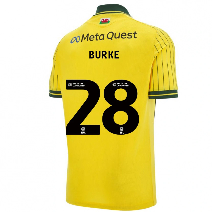 Danxen Mujer Camiseta Leah Burke #28 Amarillo Verde 2ª Equipación 2025/26 La Camisa México