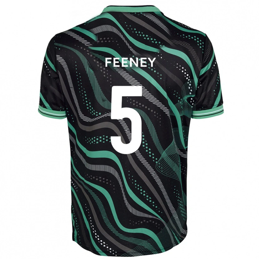 Danxen Mujer Camiseta Morgan Feeney #5 Negro Verde 2ª Equipación 2025/26 La Camisa México