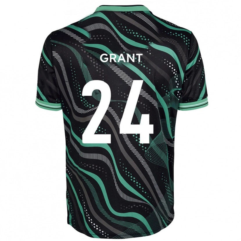 Danxen Mujer Camiseta Josh Grant #24 Negro Verde 2ª Equipación 2025/26 La Camisa México
