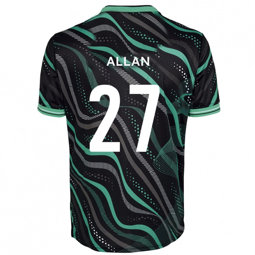 Danxen Mujer Camiseta Jake Allan #27 Negro Verde 2ª Equipación 2025/26 La Camisa México