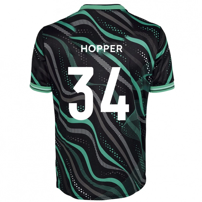 Danxen Mujer Camiseta Dan Hopper #34 Negro Verde 2ª Equipación 2025/26 La Camisa México
