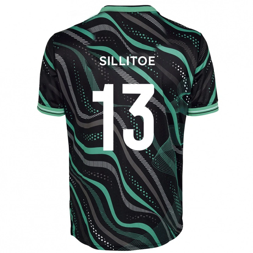 Danxen Mujer Camiseta Casey Sillitoe #13 Negro Verde 2ª Equipación 2025/26 La Camisa México